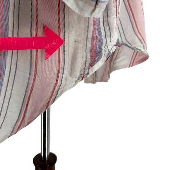 Anthropologie Pilcro The Bo Boyfriend Striped Oversized Button Top Womens XS - Picture 6 of 9